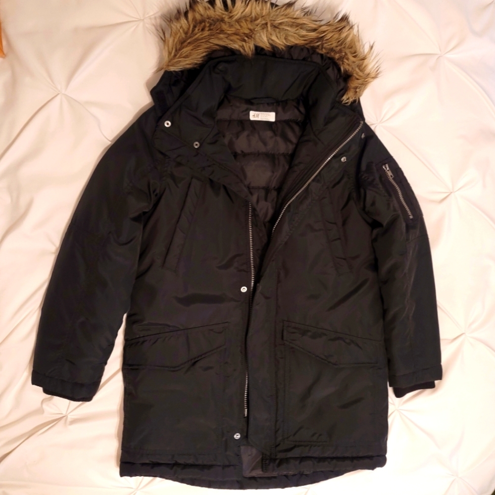 H&M Unisex Winter Coat Black